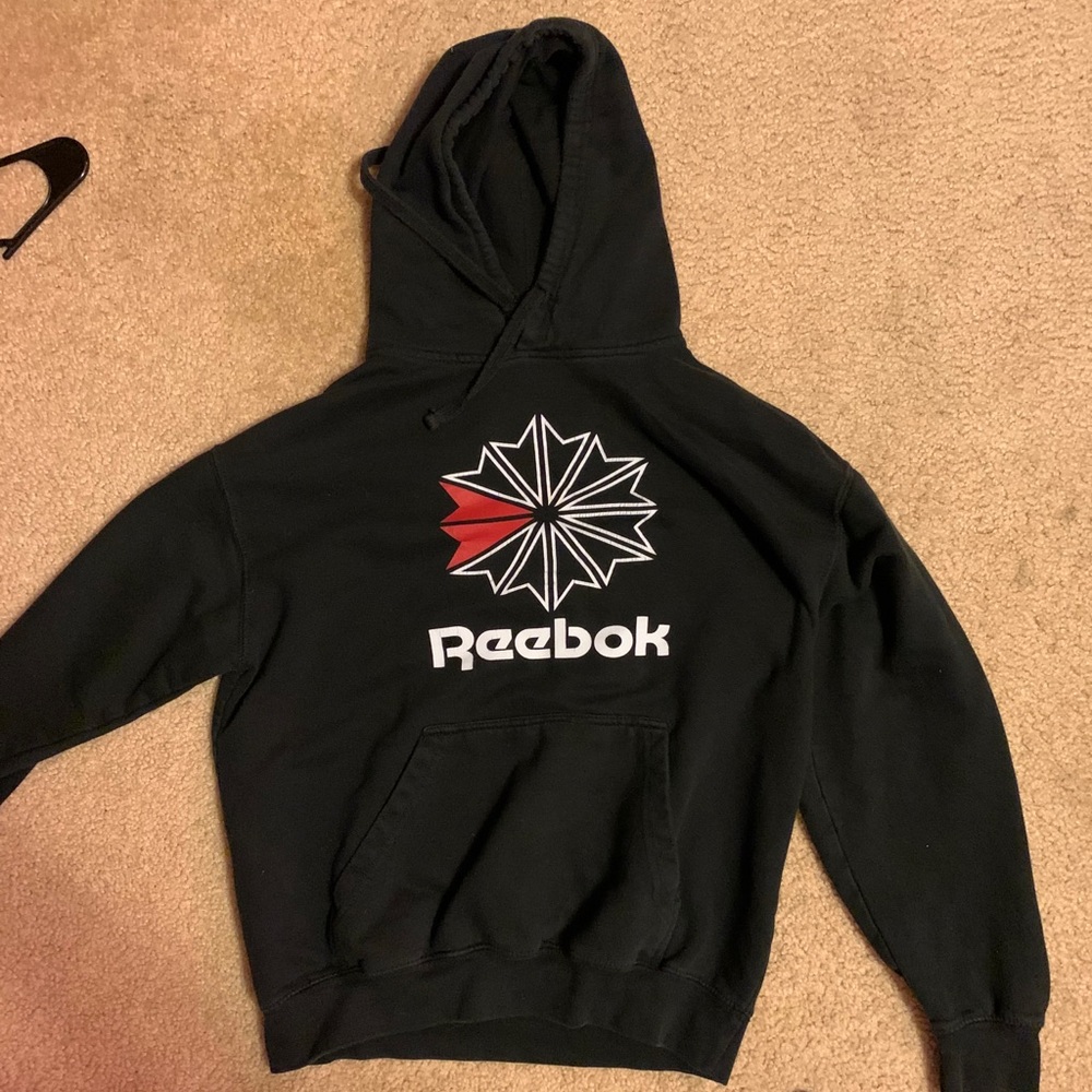 black Rebok hoodie
